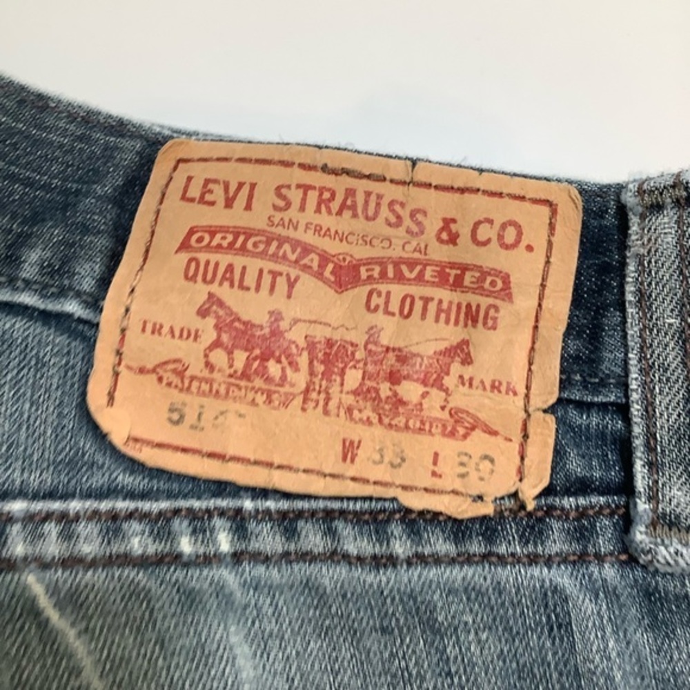 Levi’s 514 ripped straight leg jeans SZ 33/30 - Picture 7 of 14